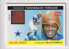 2004 Fleer Tradition THROWBACK THREADS ROOKIE PREMIERE WORN HELMET JULIUS JONES