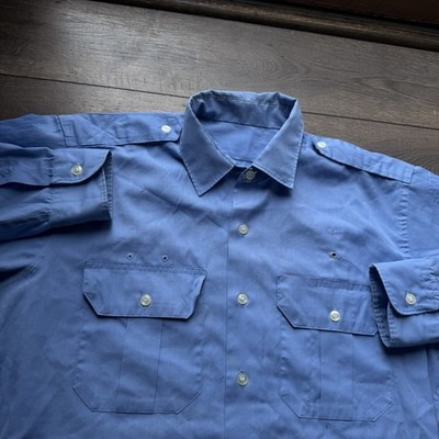 Vintage 1980s Chicago Police Department Long Sleeve Uniform Shirt 