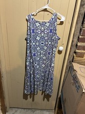 Talbots Multicolor Womens Pasiley Sleeveless Aline Dress - Size 1X