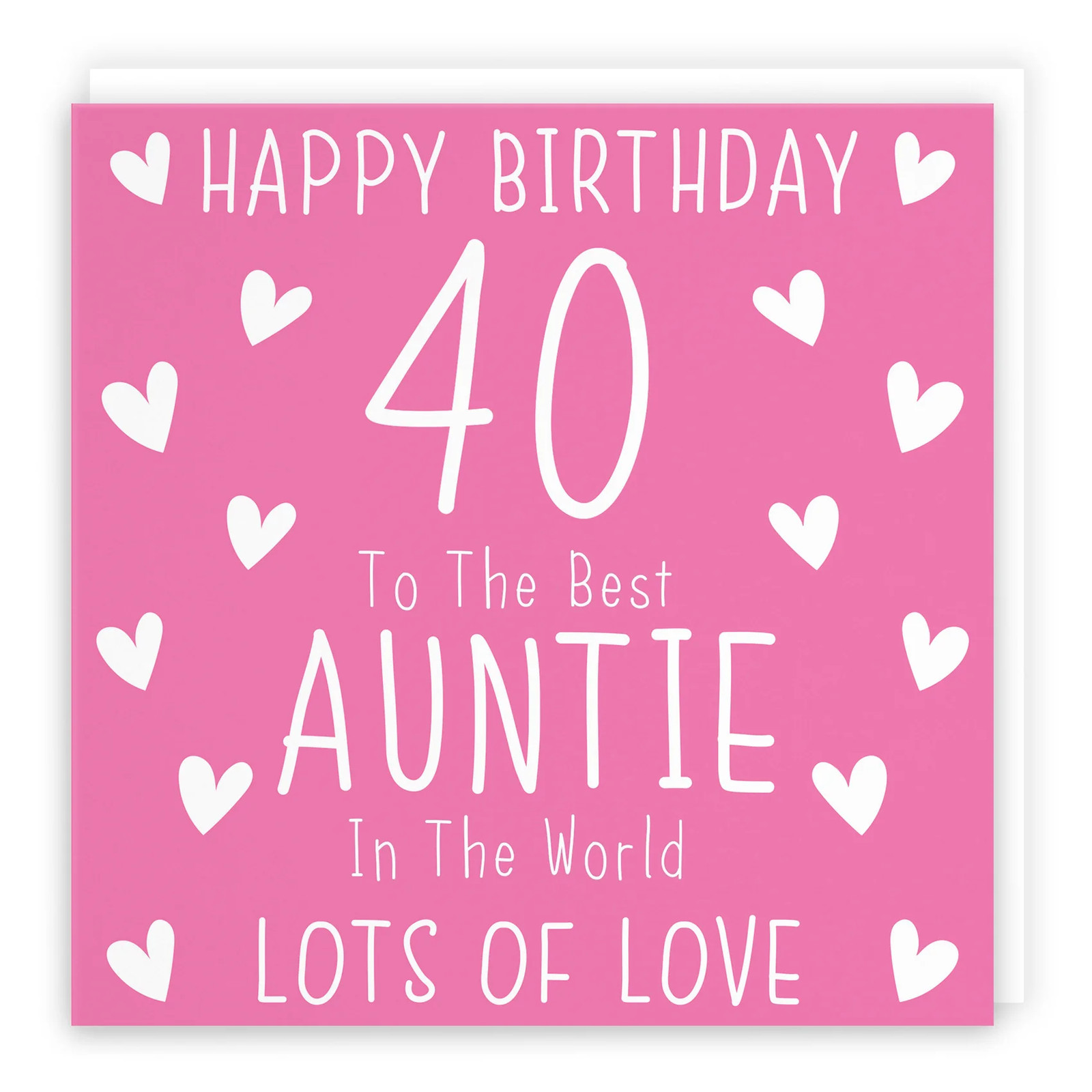 40th Auntie Birthday Card Iconic