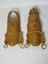 Two Decorative Wooden Tribal Masks, Asian, Wall Hangings *26cm - 27.5cm Tall