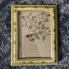 Vintage Gold Tone And Floral Design Photo Frame 5X7