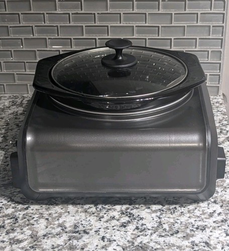 CrockPot Hook Up 2.5 Quart Round Slow Low Cooker Black SCCPMD2-CH TESTED WORKS! - Picture 6 of 15