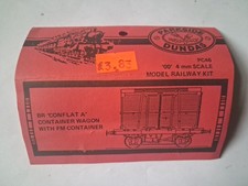 Parkside Dundas OO Gauge/4mm PC46 BR Conflat A Container Wagon With Container X3