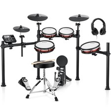 Donner DED-200MAX Electric Drum Set 450 Sound 31 Drum Kits W/ Kick Drum & Throne