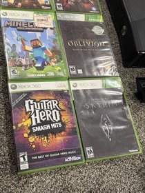 Xbox 360 S Black Console & Games Lot + Controllers - Resident Evil 5/Left 4 Dead