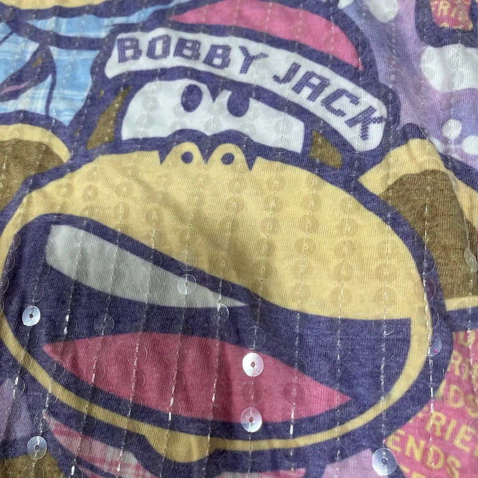 VTG Y2K Bobby Jack Bubble Gum Shirt Girls 14/16 Monkey Long Sleeve Key Chain NWT - Image 4 of 4