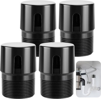 4 Pcs 1-1/2 Inch ABS In-Line Vent Air Admittance Valve for Sink Tub Shower Drain