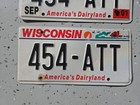 Wisconsin License Plates WI # 454 ATT Tag Expired In 2001 Matching Pair Of 2  — photo 3