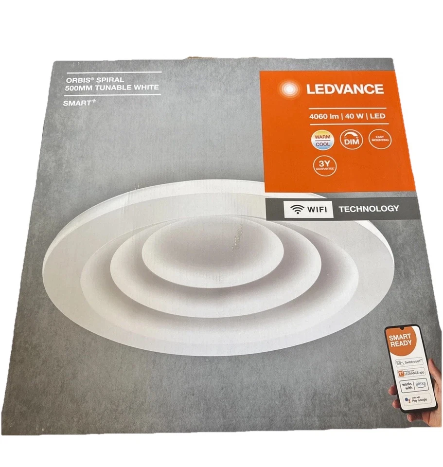 LEDVANCE SMART Orbis Spiral 500 WiFi Leuchte weiss App-& Sprachsteuerung