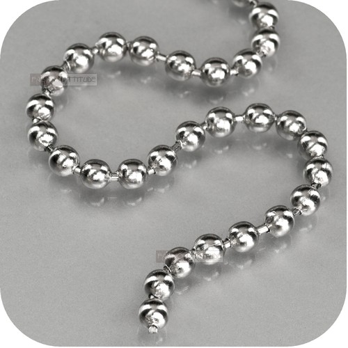 silver stainless steel ball chain necklace 3mm jewelry accessory custom