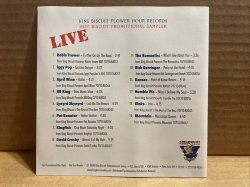 KING BISCUIT FLOWER HOUR: HOT BISCUIT WERBE-SAMPLER-CD! 14 LIVE TRACKS! NM - Bild 5 von 16