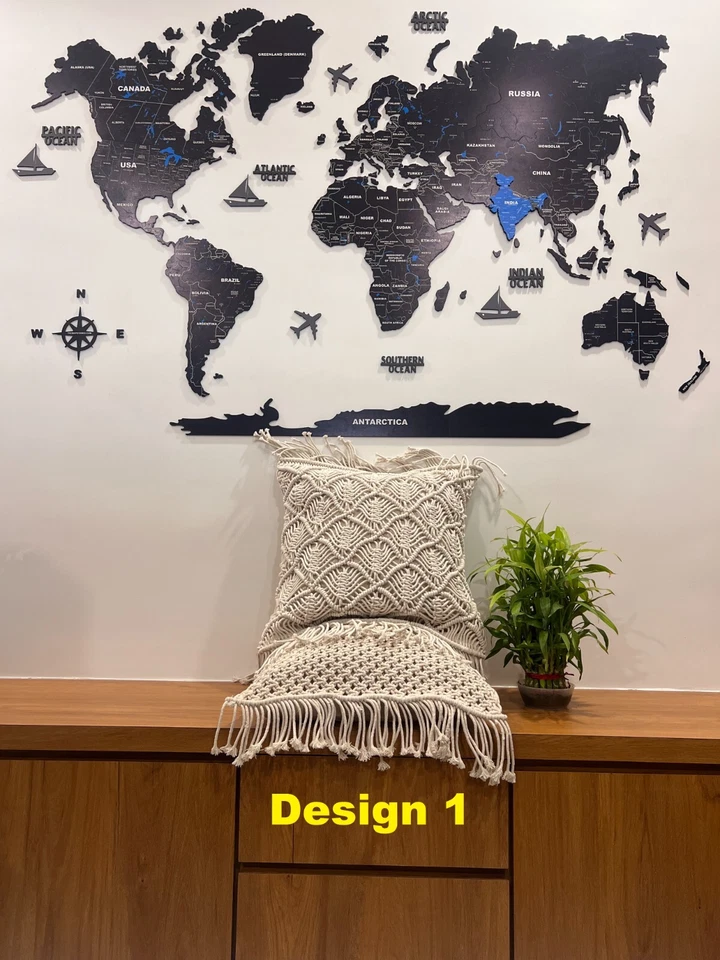 Funda Cojín Almohada Macramé Aamivi Boho Almohada Tejido Diseño Premium Foto 2 de 4