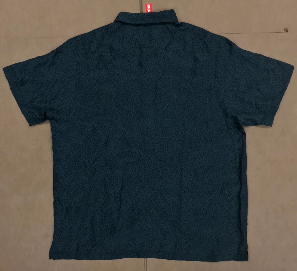 SS22 SUPREME LEOPARD SILK S/S SS BUTTON UP SHIRT CHARCOAL SZ SS22 SUPREME LEOPARD SILK S/S SS BUTTON UP SHIRT CHARCOAL SZ