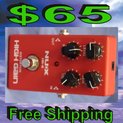 NUX HG-6 High Gain Distortion Electric Guitar Effect Pedal True Bypass