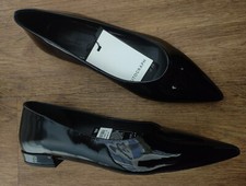 M&S Autograph Patent Flat Pointed Pumps UK 4/5/8