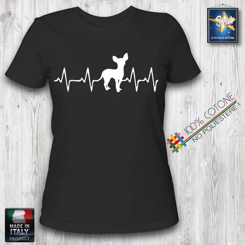 T-shirt donna chihuahua I Love Chihuahua lady slim fit idea regalo dog cane - Picture 4 of 4