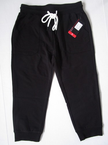 SPECIALMAGIC Women's Small Sweatpants Capri Cropped Jogger Running Lounge Black