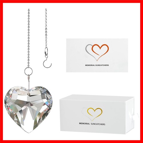 Exquisite Memorial Crystal Suncatcher in Heart Shape for Grieving Loved Ones