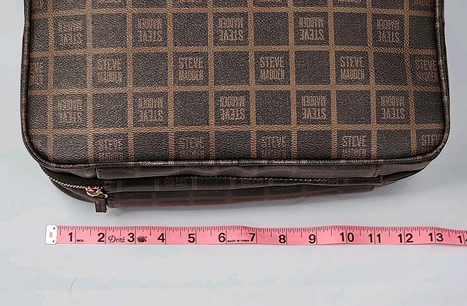 Steve Madden Bolso de Cosméticos Fin de Semana Bolso de Noche Marrón Diseñador Foto 3 de 4