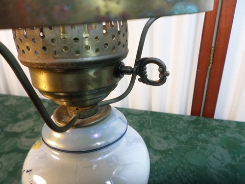 Beautiful Mid-Century Hand Painted Floral Designed Electric Table Lamp-No Shade - Picture 4 of 12