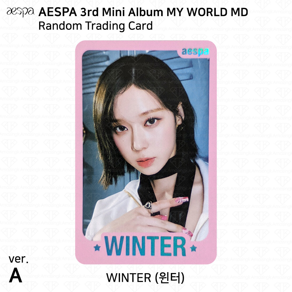Aespa Official MD MY WORLD Random Trading Card Set A Ver Aespa Official MD MY WORLD Random Trading Card Set A Ver