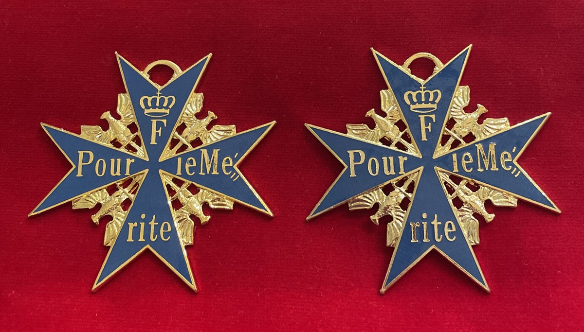 ドイツ軍 WWⅠ ブルーMAX 2 WW1 German BLUE MAX MEDAL Pour Le Merite Award Military Order