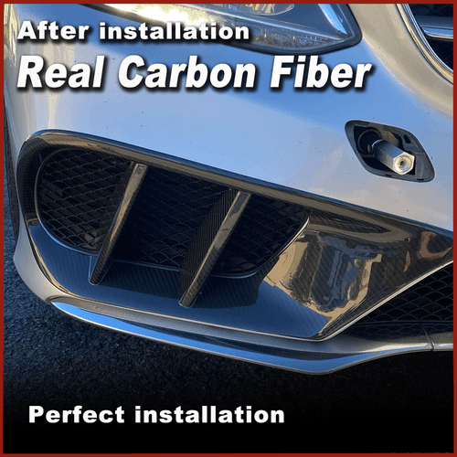 For Mercedes-Benz E Class W212 Sport REAL CARBON Fog Lamp Grill Air Vent Cover - Picture 6 of 13