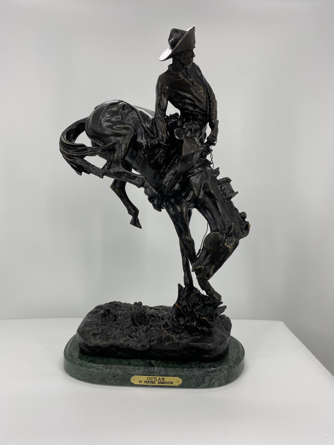 Frederic Remington "Outlaw" Bronze Sculpture, 36" H x 20" L eBay