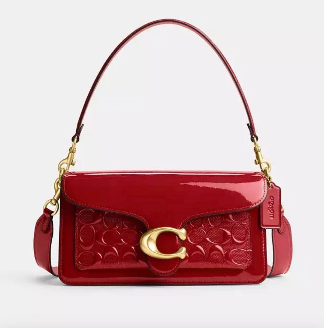 ショルダーバッグ・ポシェット COACH Tabby Shoulder Bag 26 In Signature Leather CM554 COACH Tabby Shoulder Bag 26 In Signature Leather Red CM554