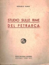 Studio sulle rime del Petrarca - Rosario Verde (Studio editoriale moderno )