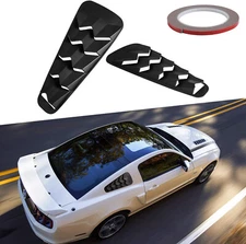 2pcs Quarter Rear Side Window Louvers Sun Shade Cover for 2005-2014 Ford Mustang
