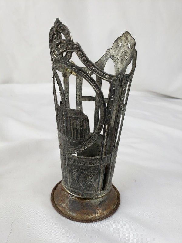 Great old pewter glass, ca. 1920s, Germany