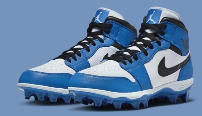 Jordan 1 Mid TD Football Cleats \'Royal Blue\' (FJ6805-104) Mens Sizes New Nike Jordan 1 Mid TD Football Cleats Game Royal Blue Men main image 2