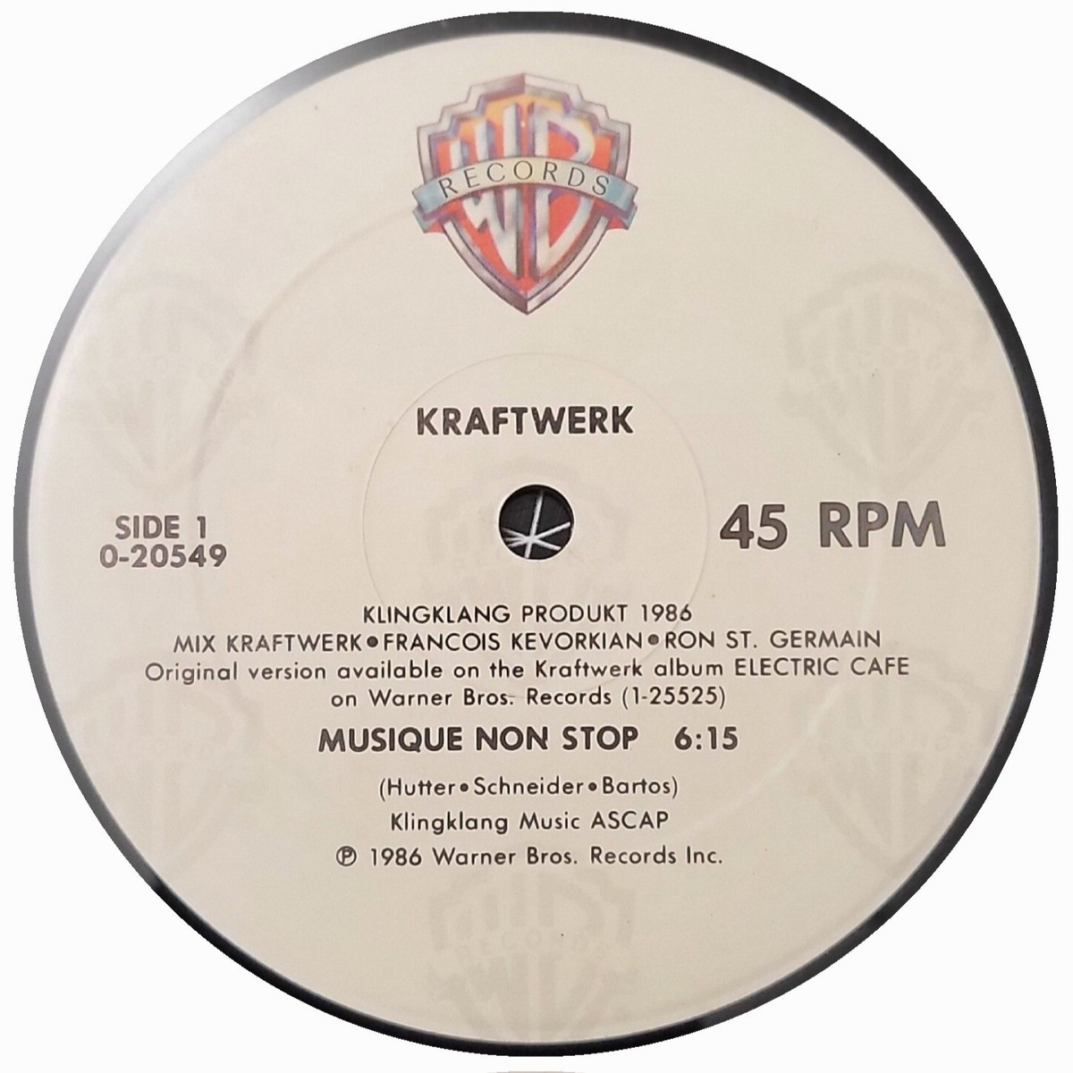 クラフトワーク 1984 オリジナル musique non stop