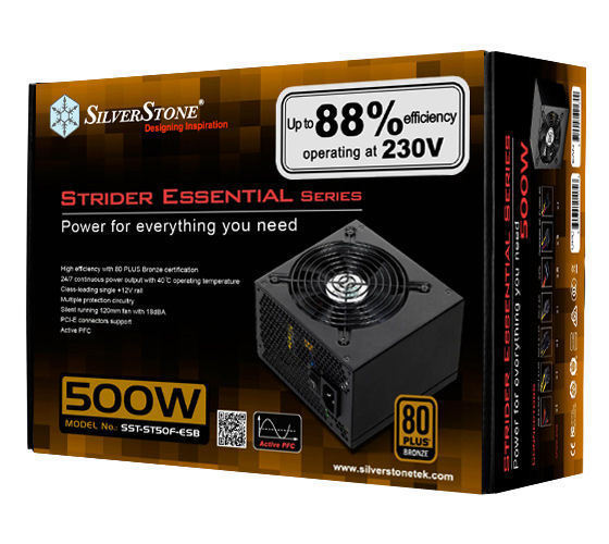 Silver Stone 500W 80PLUS BRONZE ATX電源 SST-ST50F-ESB ST50F-ESB