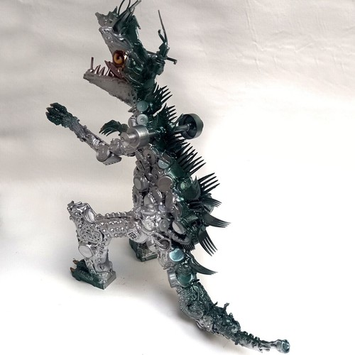 arte contemporanea assemblage scultura pittura quadro riciclo dinosauro ironia 1 - Picture 6 of 24