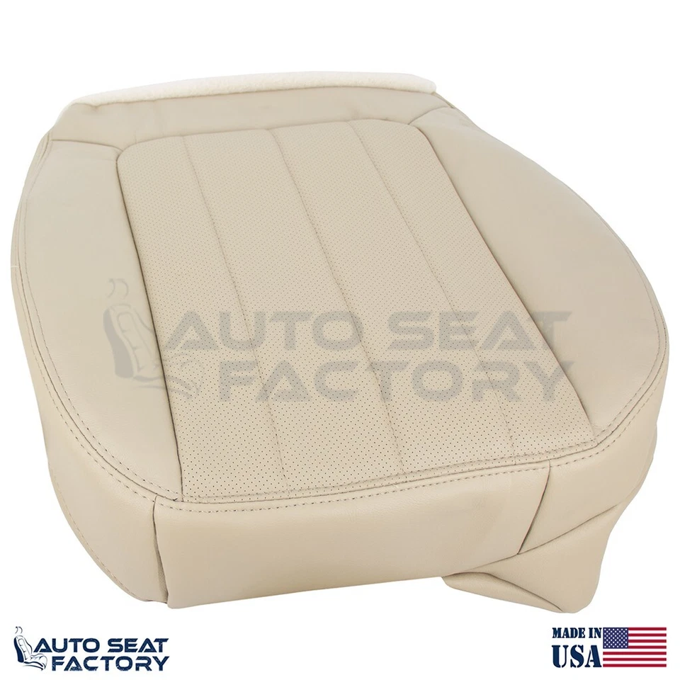 2005 2006 Подходит для Lincoln LS Driver Bottom Camel Tan Виниловый Чехол на Сиденье, Перфорированный - Изображение 4 из 4