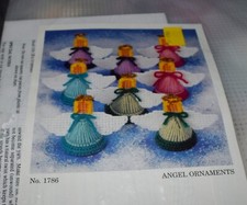 Vintage Christmas Angel Collection 8 Ornaments Cross Stitch Kit Herrschners 1786