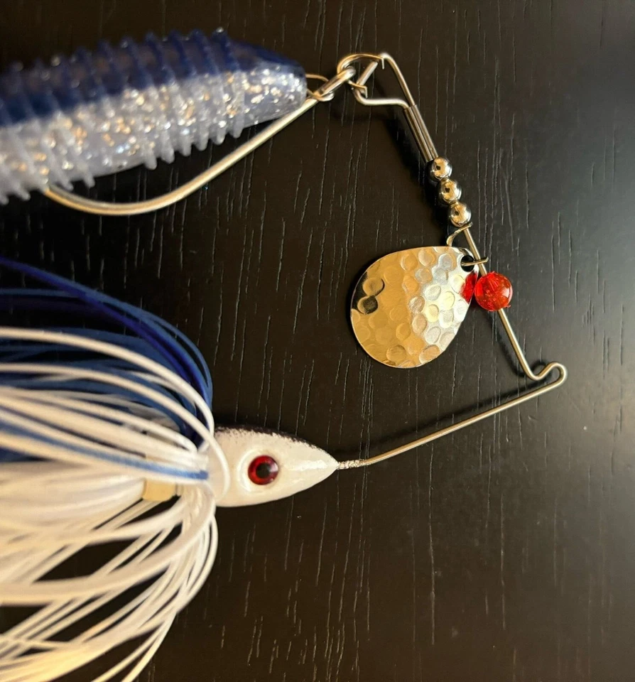 Sims Tackle 3/8ozSpinnerbait / Swimbait Predator Blue Back com lâmina de níquel - Imagem 3 de 4