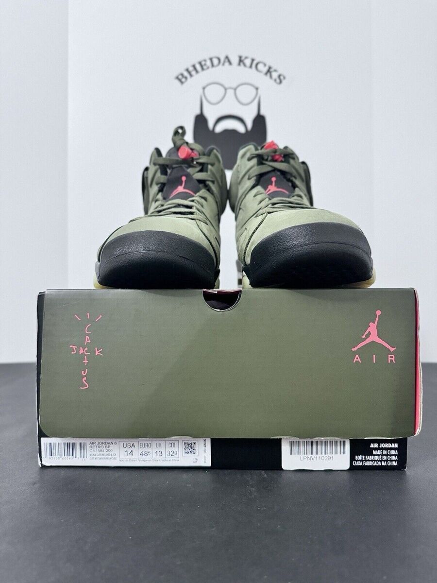 Nike Air Jordan 6 Retro Travis Scott Olive CN1084-200 Khaki Nike Air Jordan 6 Retro Travis Scott Olive CN1084-200 Khaki