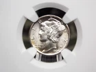 1934 "P" Mercury SILVER Dime 10c NGC MS66 FB #005 *FULL BANDS* GEM BU Unc ECC&C
