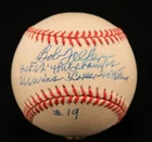 Bob Feller Signed Official American League Multi-Stat Baseball Steiner
