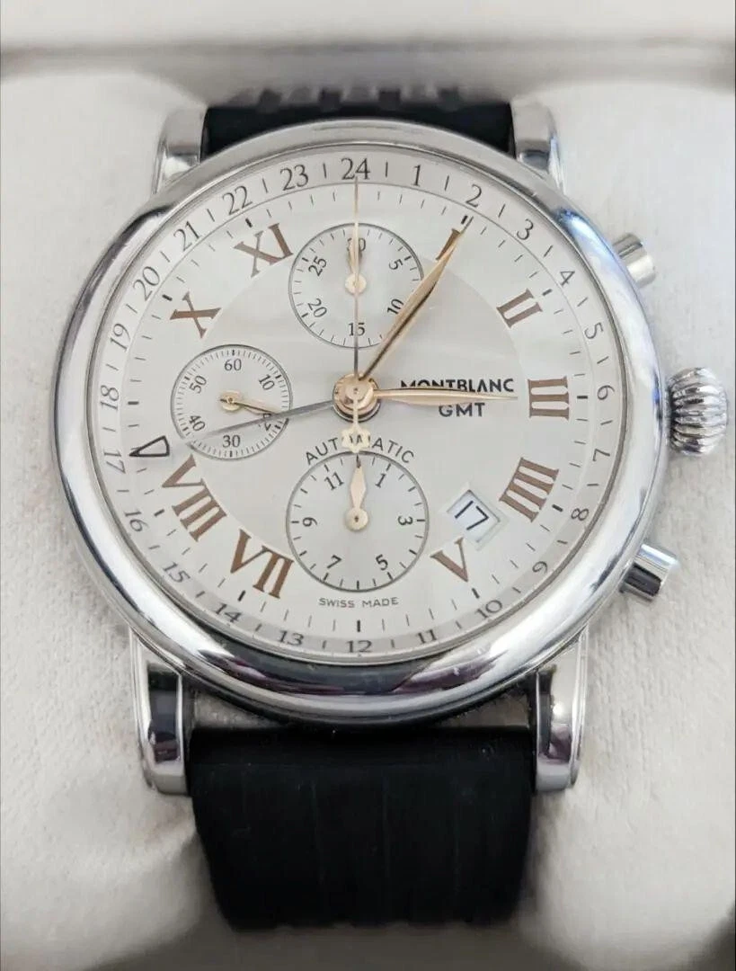 MONTBLANC Automatic 42mm Star Chronograph GMT 25Jewels Swiss Made 