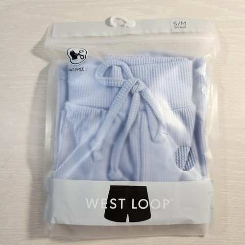 West Loop Womens Bralette with Lounge Shorts Gray Blue 3 Pack Lot S/M - Picture 3 of 6