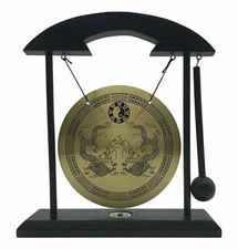 Zen Table Gong TaiChi Dragon Feng Shui Meditation Desk Bell Home Decor Gift USA