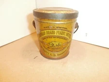 vintage Mass USA Buffalo Brand  peanut butter tin 1 lb, E. M. Hoytt & Co