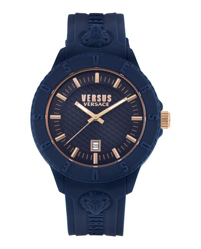 Versus Versace Mens Tokyo R Blue 43mm Strap Fashion Watch