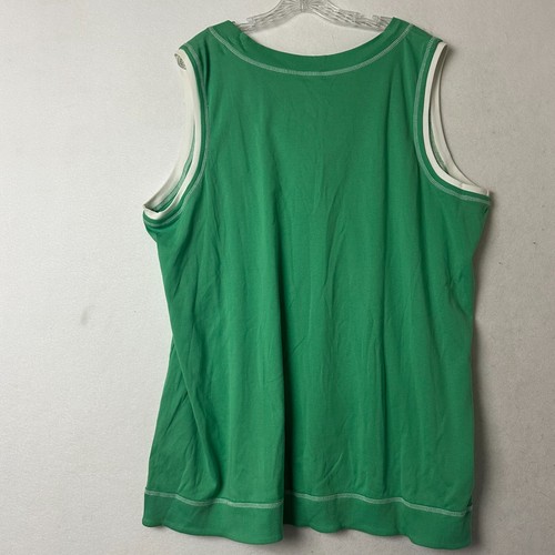 JMS Just My Size shirt top sz 4X sleeveless kelly green tennisprep nautical - Picture 4 of 4