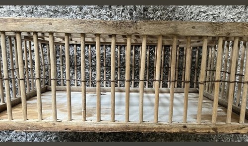 Large Antique Wood Chicken Carrier Crate #3 WJ Carpenter Company Brightwood NICE - Picture 4 of 7